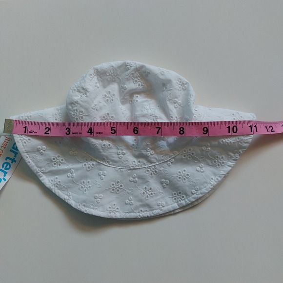 Carter's Just One You Baby Girl White Eyelet Sun Hat 6–12 Months - Picture 5 of 6